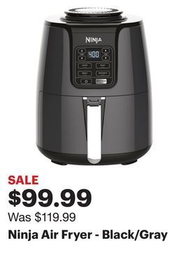 Best Buy Ninja air fryer - black/gray offer