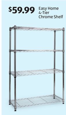 Aldi Easy home 4-tier chrome shelf offer