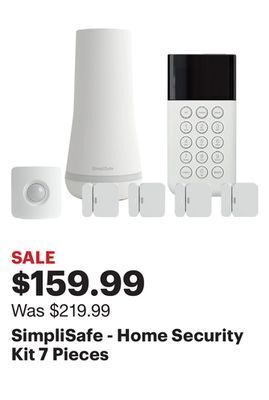 Best Buy Simplisafe - home security kit 7 pieces offer