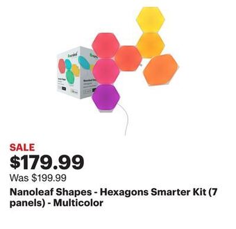 Best Buy Nanoleaf shapes - hexagons smarter kit (7 panels) - multicolor offer