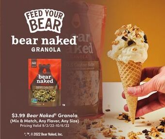ACME Bear naked® granola offer