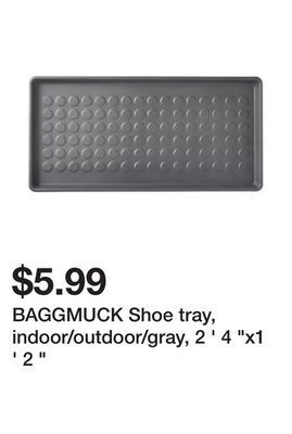 Ikea Baggmuck shoe tray, indoor/outdoor/gray, 2 ' 4 "x1 ' 2 " offer