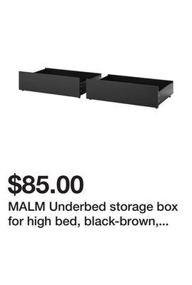 Ikea Malm underbed storage box for high bed, black-brown, full/double/twin/single offer