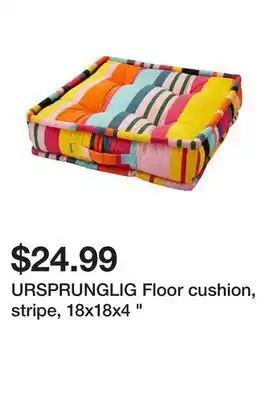 Ikea Ursprunglig floor cushion, stripe, 18x18x4 " offer