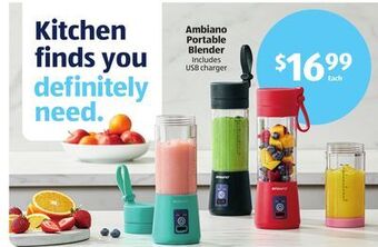 Aldi Ambiano portable blender offer