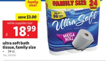 Lidl Ultra soft bath tissue, family size offer