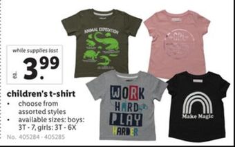 Lidl Children's t-shirt offer