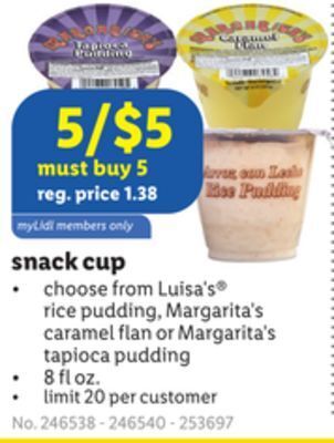 Lidl Snack cup offer