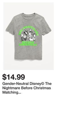 Old Navy Gender-neutral disney© the nightmare before christmas matching t-shirt for kids offer