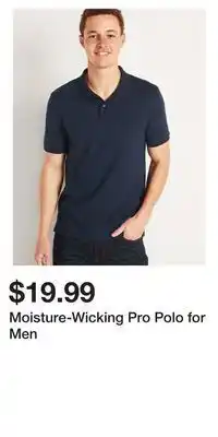 Old Navy Moisture-wicking pro polo for men offer