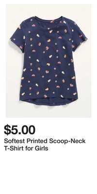 Old Navy Softest printed scoop-neck t-shirt for girls offer
