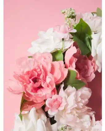 Home Goods 22in artificial rose and peony wreath offer