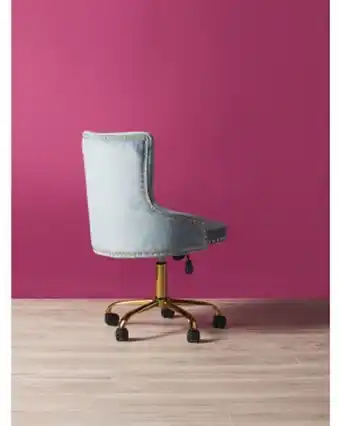 Home Goods 36in velvet chair with metal base offer