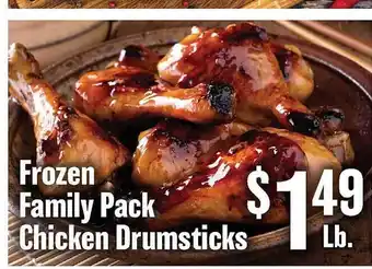 Frozen family pack chicken drumsticks