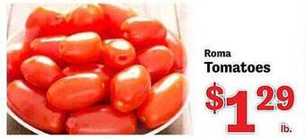 Food Depot Roma tomatoes offer