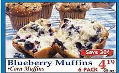 Market Basket Blueberry muffins offer