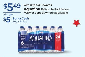 Rite Aid Aquafina offer