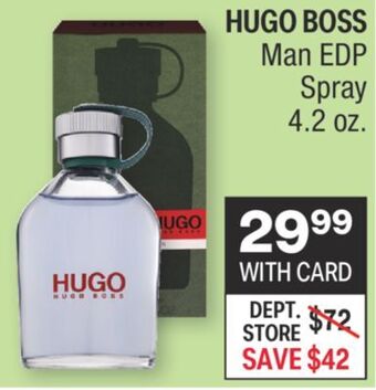 CVS Hugo boss man edp spray 4.2 oz. offer