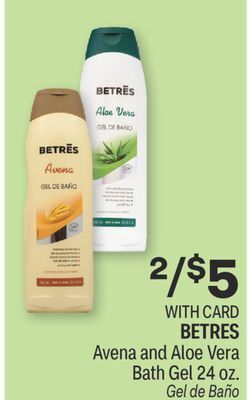 CVS Betres avena and aloe vera bath gel 24 oz. offer
