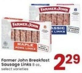 Albertsons Farmer John Breakfast Sausage Links 8 oz., offer