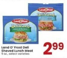 Albertsons Land O' Frost Deli Shaved Lunch Meat offer