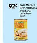 Aldi Casa mamita refried beans offer
