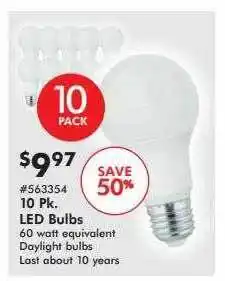 Valu Home Centers 10 pk led bulbs offer