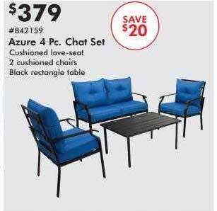 Valu Home Centers Azure 4 pc chat set offer