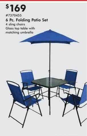 Valu Home Centers 6 pc folding patio set offer