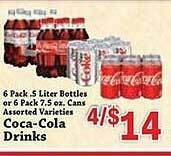 Food Depot Coca-cola drinks offer
