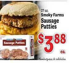 Food Depot Smoky farms sausage patties offer