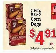 Food Depot Bar-s corn dogs offer