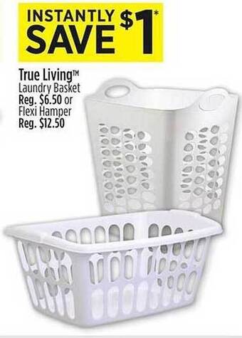 Dollar General True living laundry basket offer
