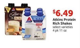 Fareway Atkins protein rich shakes offer