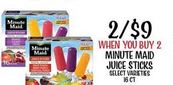 Fareway Minute maid juice sticks offer