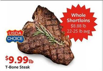 Fareway T-bone steak offer
