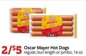 Fareway Oscar mayer hot dogs offer