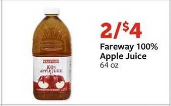 Fareway Fareway 100% apple juice offer