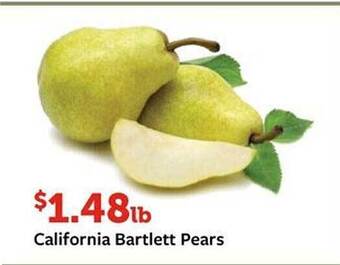 Fareway California bartlett pears offer