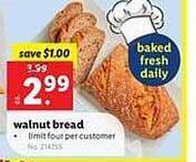 Lidl Walnut bread offer