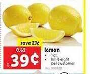 Lidl Lemon offer