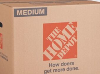 The Home Depot Medium moving box with handles offer