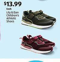 Aldi Lily & dan children's athletic shoes offer