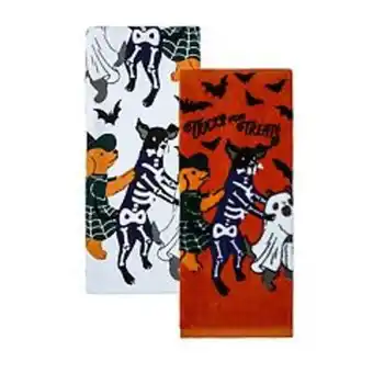 Kohl's Celebrate together™ halloween trick for treats dog kitchen towel 2-pk. offer