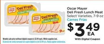 Foods Co Oscar mayer deli fresh lunch meat offer