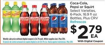 Foods Co Cocacola, pepsi or squirt offer