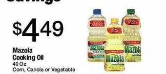 Jons International Mazola cooking oil offer