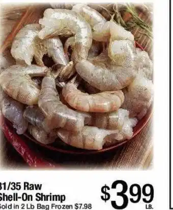 Jons International Raw shellon shrimp offer