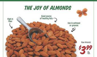 Sprouts Farmers Market Raw almonds offer