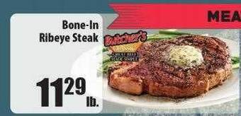 Times Supermarkets Bonein ribeye steak offer